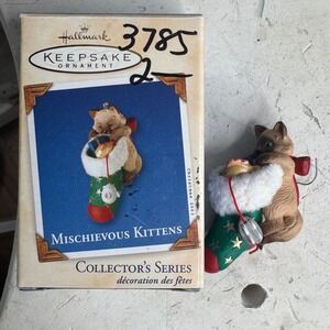 Hallmark Keepsake‎ Ornament Mischievous Kittens Collector Series Christmas 2003